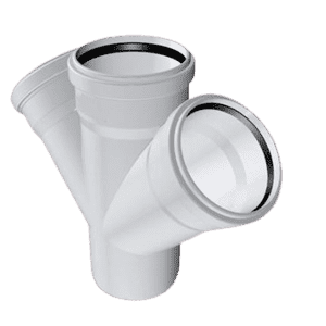 PVC Çift Çatal 45°